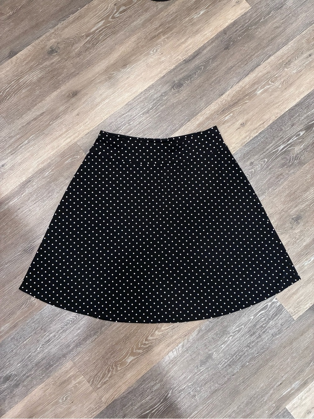 Talbots Black Polka Dot Skater Skirt